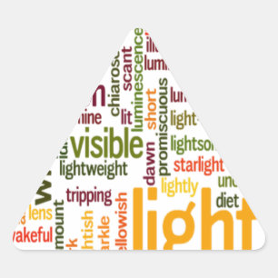 Light Word Cloud Art Print Triangle Sticker