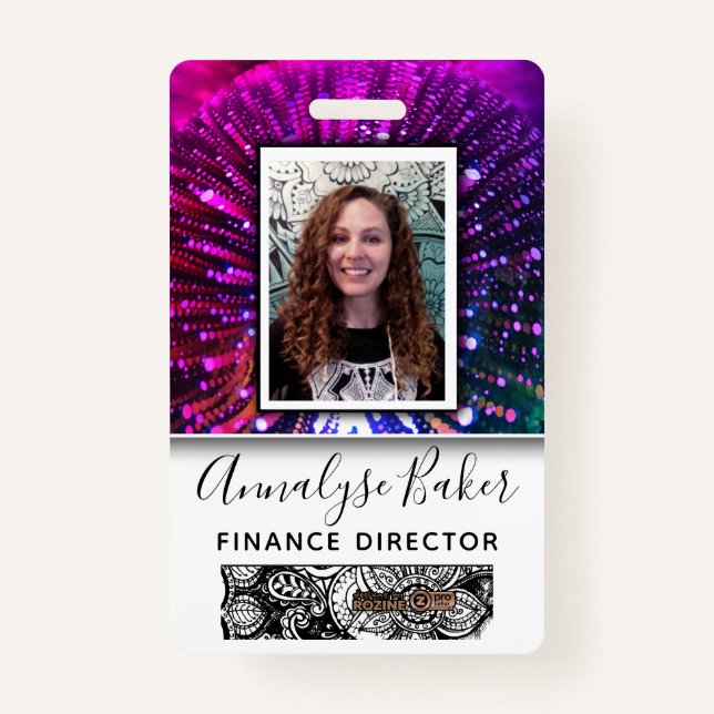 Light Worker Professional CNA Nurse Photo Name ID Badge (Front)