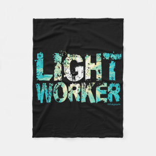 Light Worker Zen Radiance Spiritual Brilliance Yog Fleece Blanket