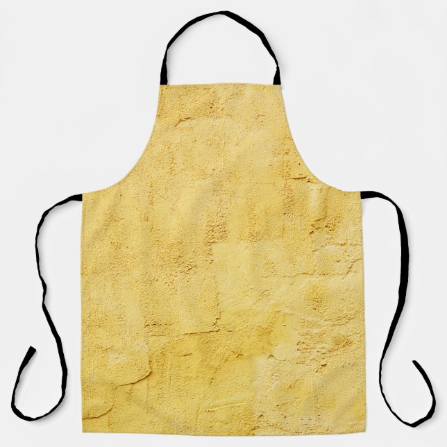 light yellow abstract textured plaster on the wall apron (Front)