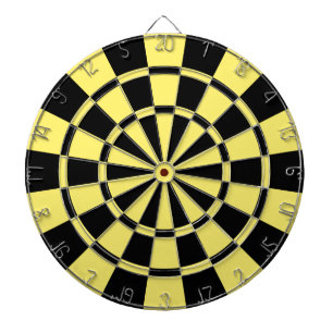 Light Yellow And Black Dartboard