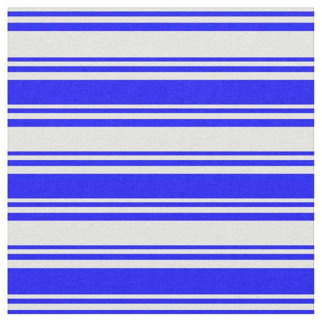 Light Yellow and Blue Coloured Lines Pattern Fabric (Close Up)