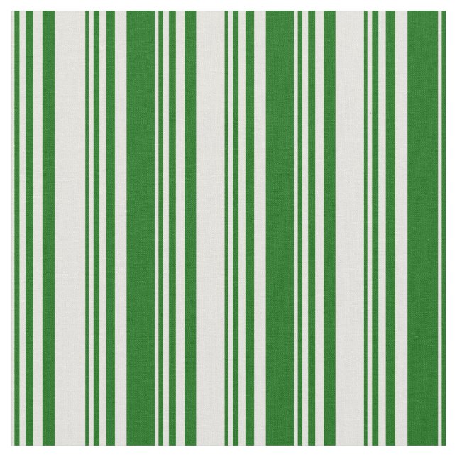 Light Yellow and Dark Green Lined Pattern Fabric (Close Up)