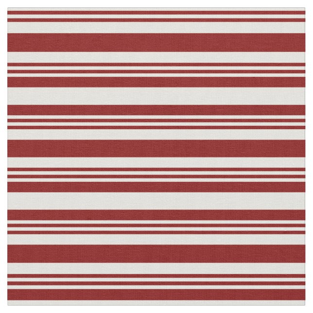 Light Yellow and Maroon Stripes Fabric (Close Up)