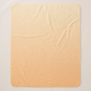 Light Yellow and Orange Colour Gradient Sherpa Blanket