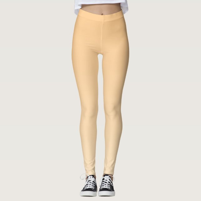 Light Yellow and Orange Gradient  Leggings (Front)