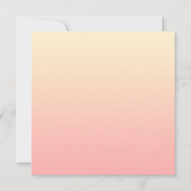 Light Yellow and Pink Gradient Invitation (Front)