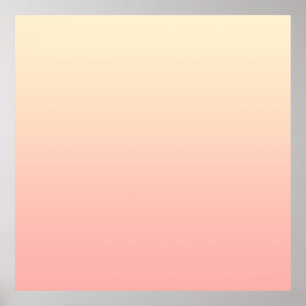 Light Yellow and Pink Gradient Poster