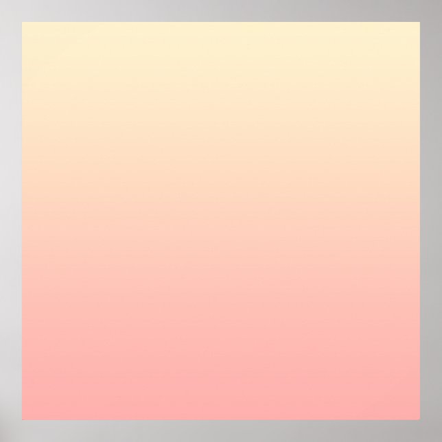 Light Yellow and Pink Gradient Poster (Front)