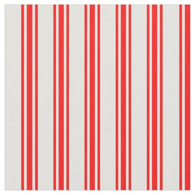 Light Yellow and Red Coloured Lines Fabric (Close Up)