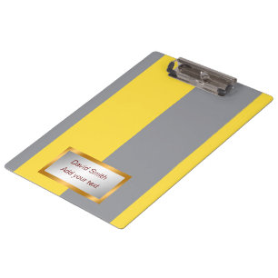 Light Yellow And Soft Grey Customise Clipboard