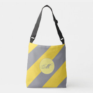 Light Yellow And Soft Grey Customise Crossbody Bag