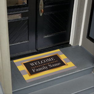 Light Yellow And Soft Grey Customise Doormat