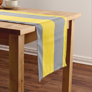 Light Yellow And Soft Grey Customise Long Table Runner