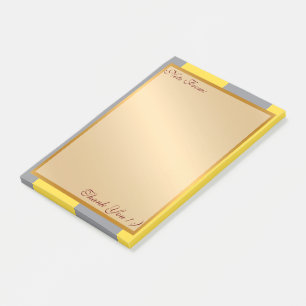 Light Yellow And Soft Grey Customise Post-it Notes