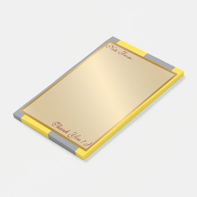 Light Yellow And Soft Grey Customise Post-it Notes (Angled)