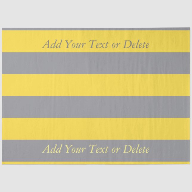 Light Yellow And Soft Grey Customise Tissue Paper (Front)