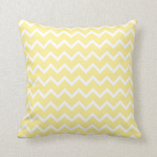 Light Yellow and White Zigzags. Cushion