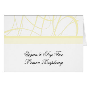 Light Yellow Buffet Menu Tent/Table Card