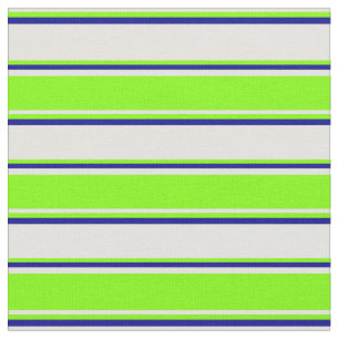 Light Yellow, Chartreuse & Dark Blue Coloured Fabric