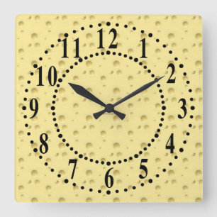 Light Yellow Cheese Look Wall Clock