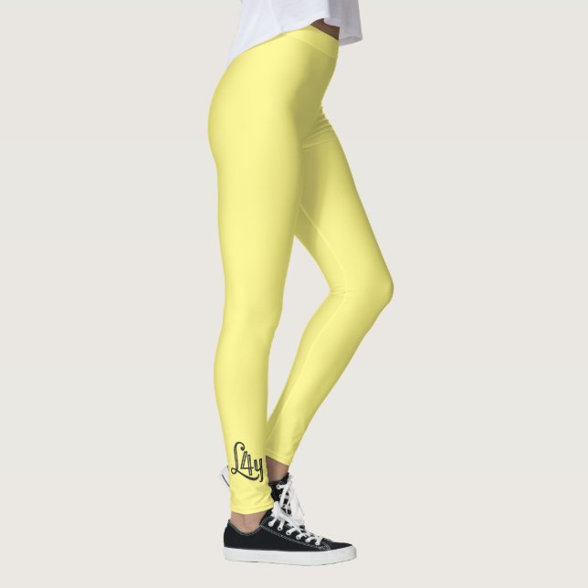 Light Yellow colour for Woman, Women, Girls Leggings (Right)