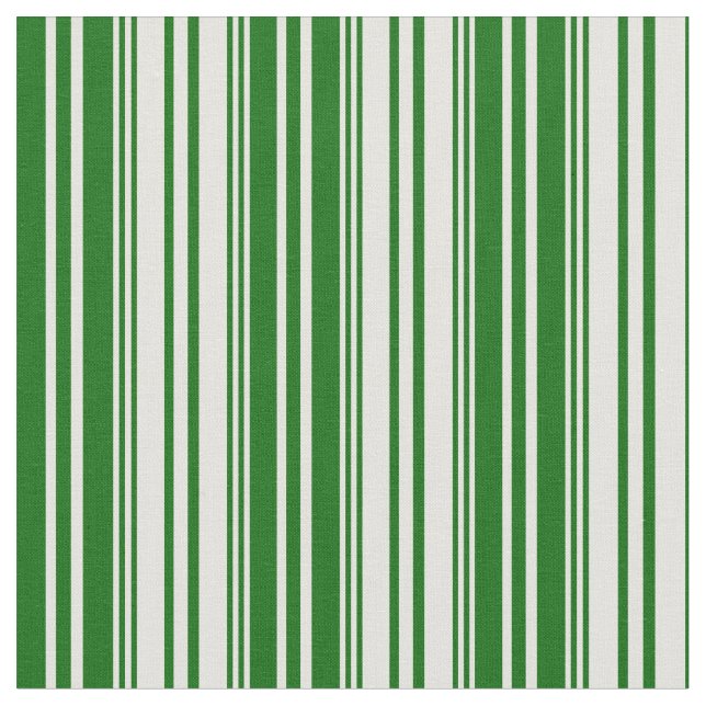 Light Yellow & Dark Green Coloured Lines Fabric (Close Up)
