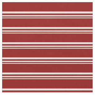 Light Yellow & Dark Red Coloured Stripes Fabric