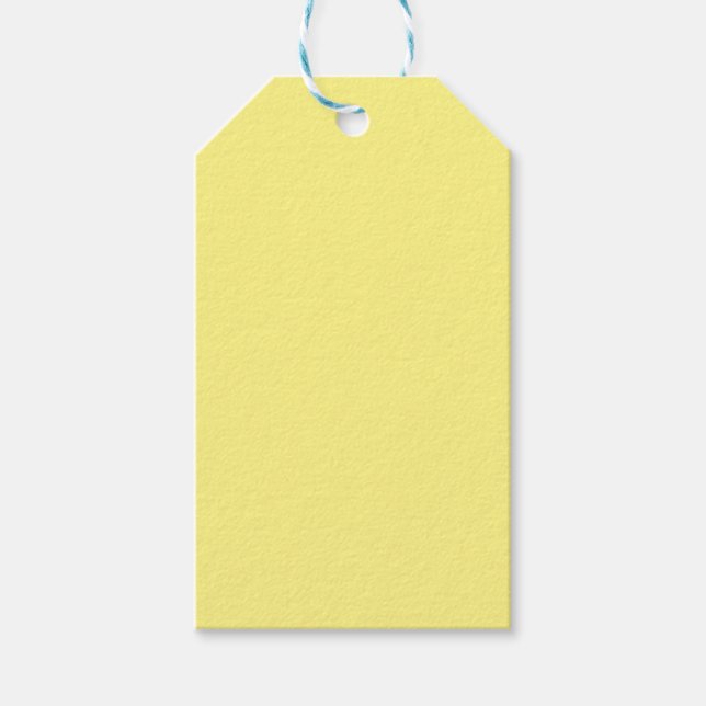 Light Yellow #FFF888, Marzipan Gift Tags (Front)