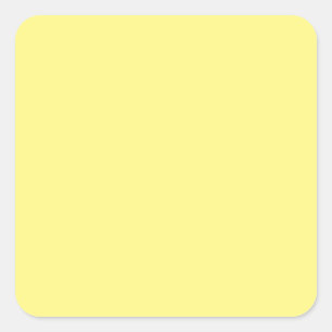 Light Yellow #FFF888, Marzipan Square Sticker