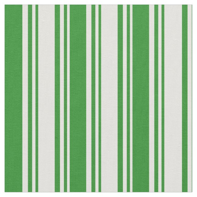 Light Yellow & Forest Green Coloured Pattern Fabric (Close Up)