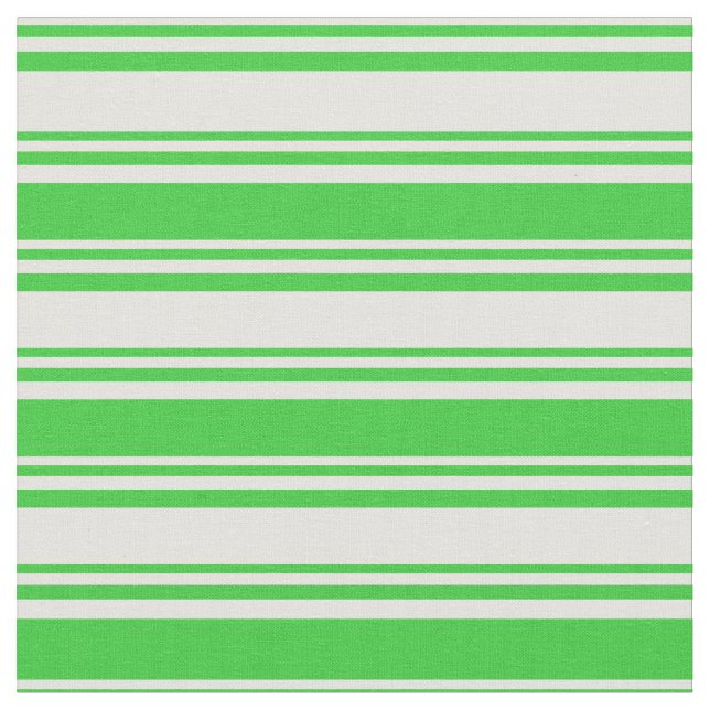 Light Yellow & Lime Green Striped Pattern Fabric (Close Up)