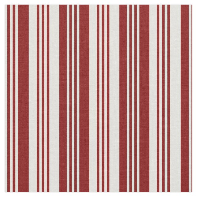 Light Yellow & Maroon Pattern Fabric (Close Up)