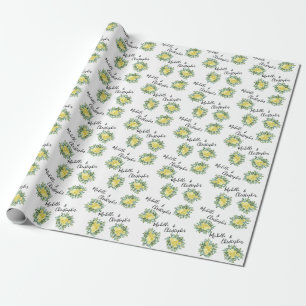 Light Yellow Rose Vintage Spring Wedding Wrapping Paper