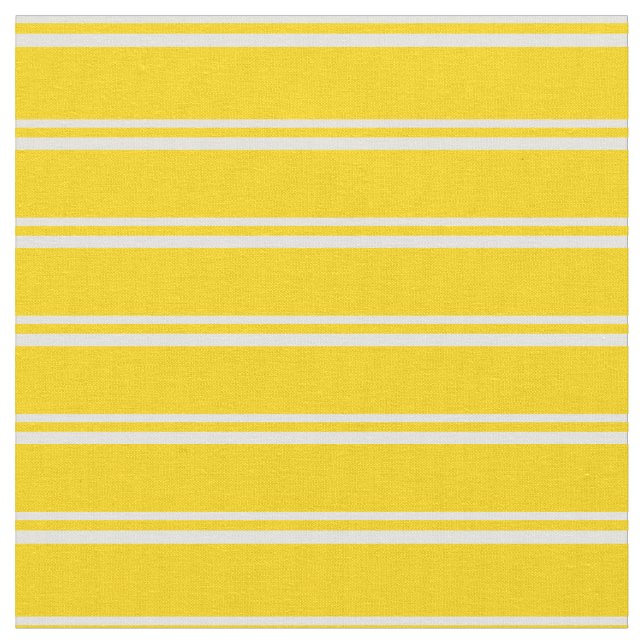 Light Yellow & Yellow Coloured Pattern of Stripes Fabric (Close Up)