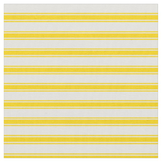 Light Yellow & Yellow Lines Fabric (Close Up)
