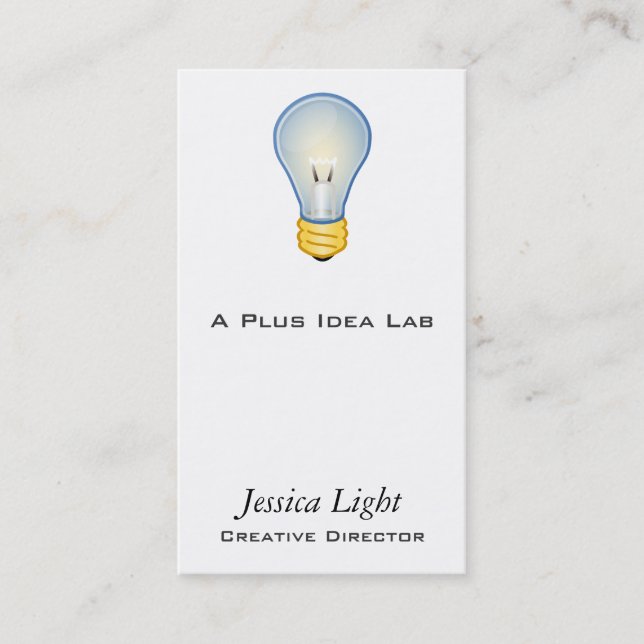 Lightbulb Business Card (Front)