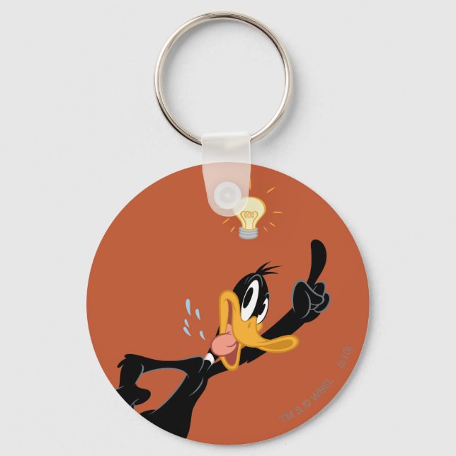 Lightbulb over DAFFY DUCK™'s Head Key Ring (Front)