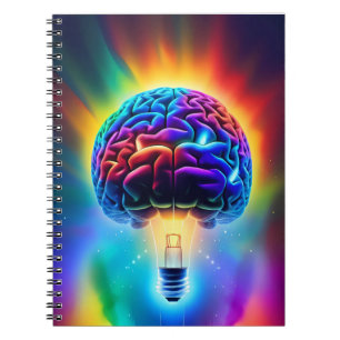 Lightbulb Rainbow Brain Notebook