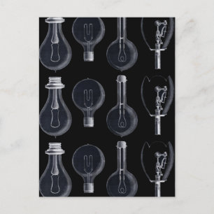 Lightbulbs in the Electricity Exposition of 1882 Postcard