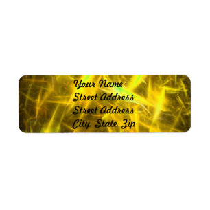 lighte Yel Abstract Fractal Return Address Sticker