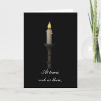 Lighted Candle Sympathy Card