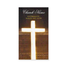 Lighted Cross Business2 Handout Cards- personalise