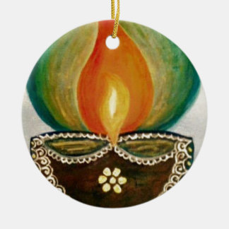 lighted diya ceramic tree decoration