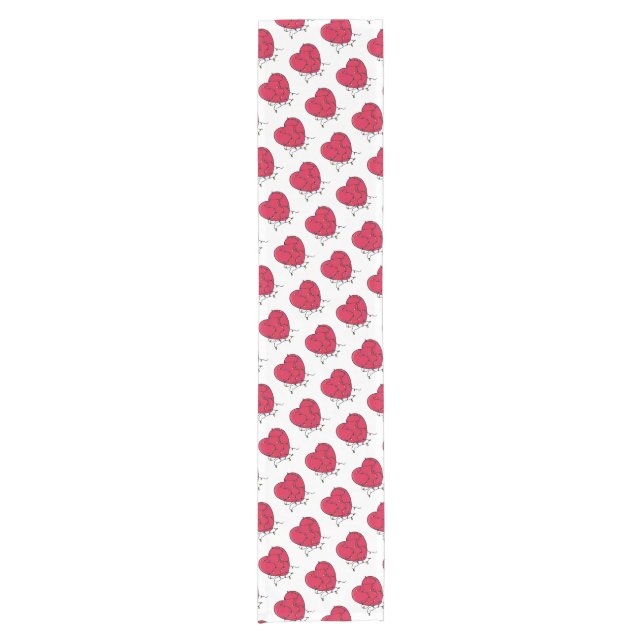 Lighted Heart Short Table Runner (Front)