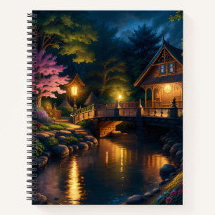 lighted house notebook