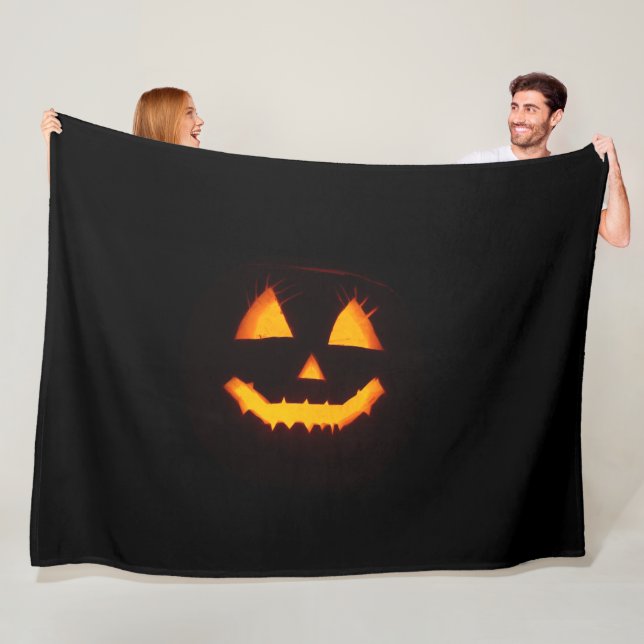 Lighted Jack O Lantern  Fleece Blanket (In Situ)