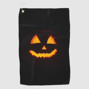 Lighted Jack O Lantern  Golf Towel