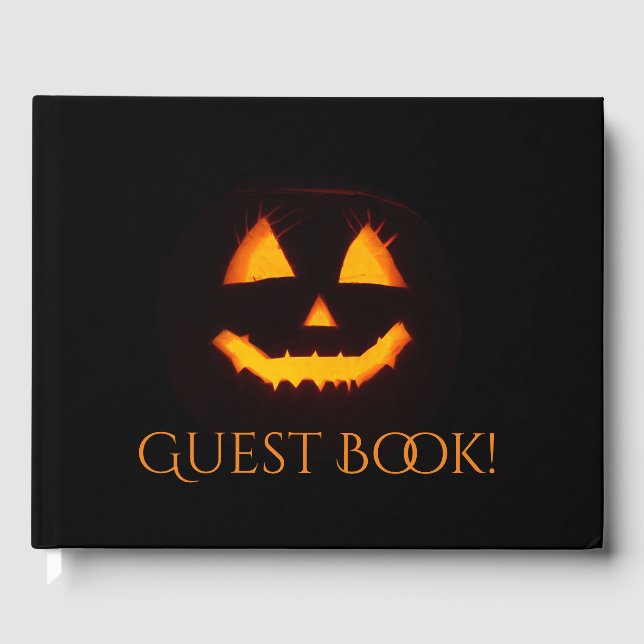 Lighted Jack O Lantern  Guest Book (Front)