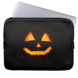 Lighted Jack O Lantern  Laptop Sleeve